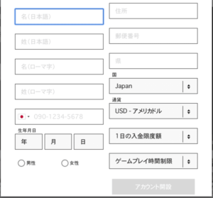 インターカジノ登録