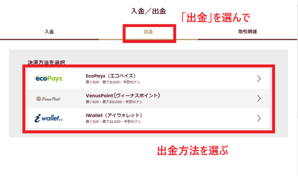 チェリーカジノ 出金1